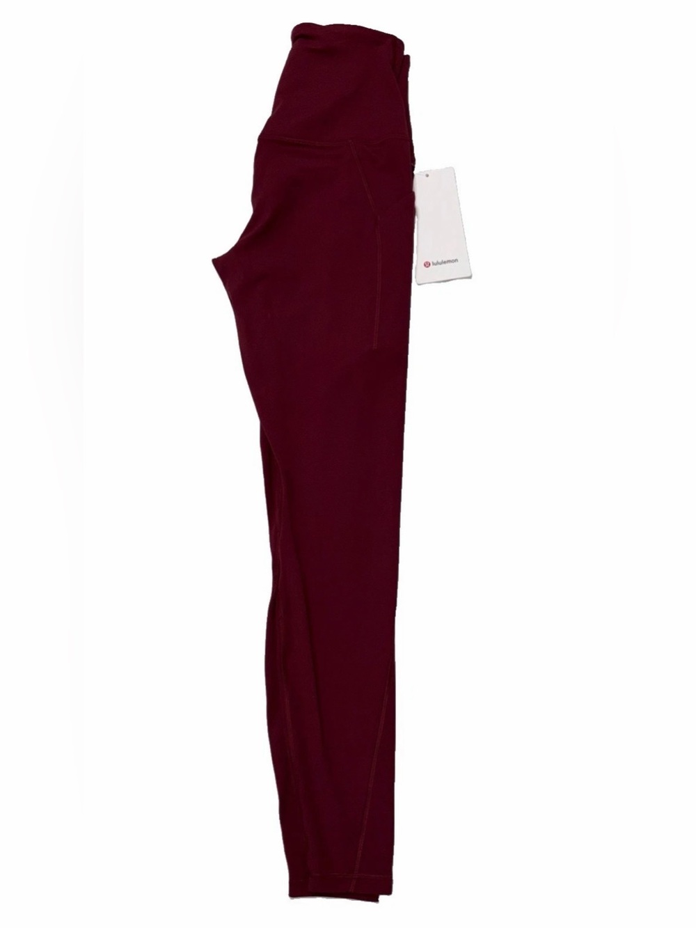 NWT*LULULEMON*SIZE 6*ALIGN HIGH RISE 25” PANT*POCKETS*AUTHENTIC*BURGUNDY BAY - Picture 10 of 16